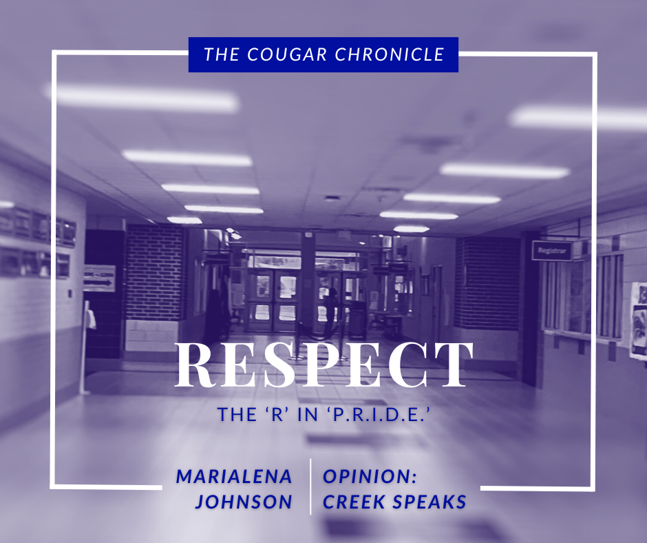 In a school with over 5000 students, respect is key to maintaining a safe and open learning environment (Graphic:  Sage Mar, made with Canva).